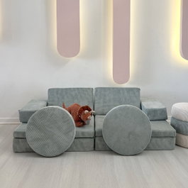 Atelier Del Sofa Puzzle - Sofá-cama de 2 plazas Azul